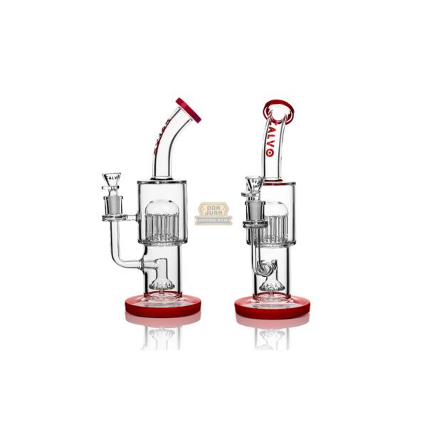 Bong Vidrio Calvo Shower Tree Perc Red 28cm Cg1203R