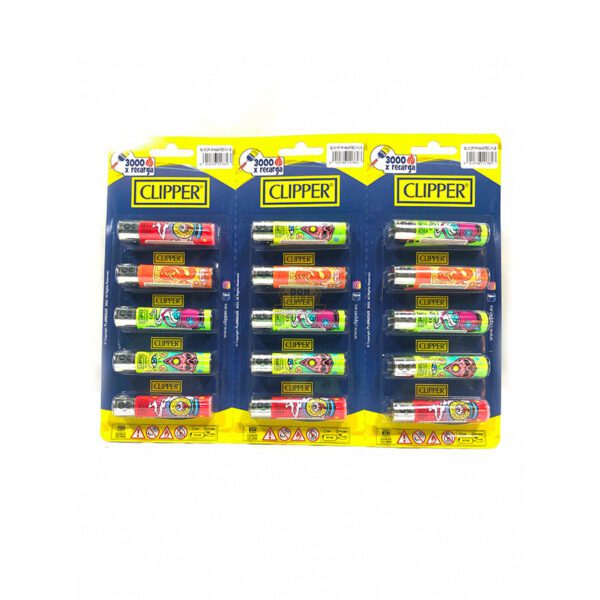 Encendedores Clipper Maxi Estampados x5 - Imagen 2