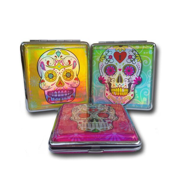 Cigarrera Metálica Calavera