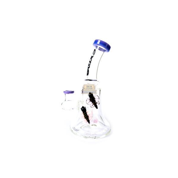 Bong Vidrio Calvo Bee Rig Blue Purple 19cm Cod CG2PU