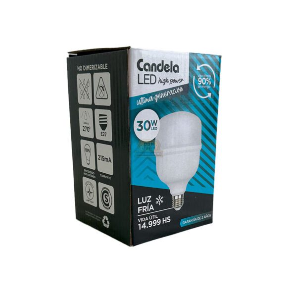 Lámpara Candela LED 30W Luz Fría - Imagen 2