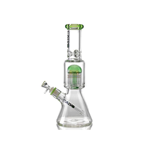 Bong de Vidrio Calvo Tube Tree Perc Green 35cm CG16