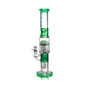 Bong de Vidrio Calvo Tube Tree Perc Green 42cm CG27GR