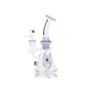 Bong de Vidrio Calvo Purple Double Eye Rig 20cm CG-69