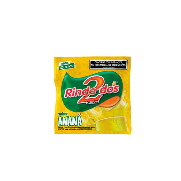 Jugo Rinde 2 en Polvo Sabor Anana – Display x10 sobres