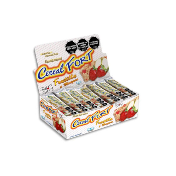 Barra de Cereal Cerealfort Frutilla y Manzana x24
