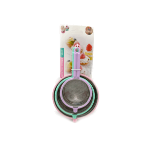 Set x3 Coladores Doble Malla Aro de Acero Mate