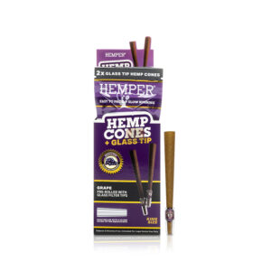 Hemper Papel Hemp + Tips Grape x2 Caja x12